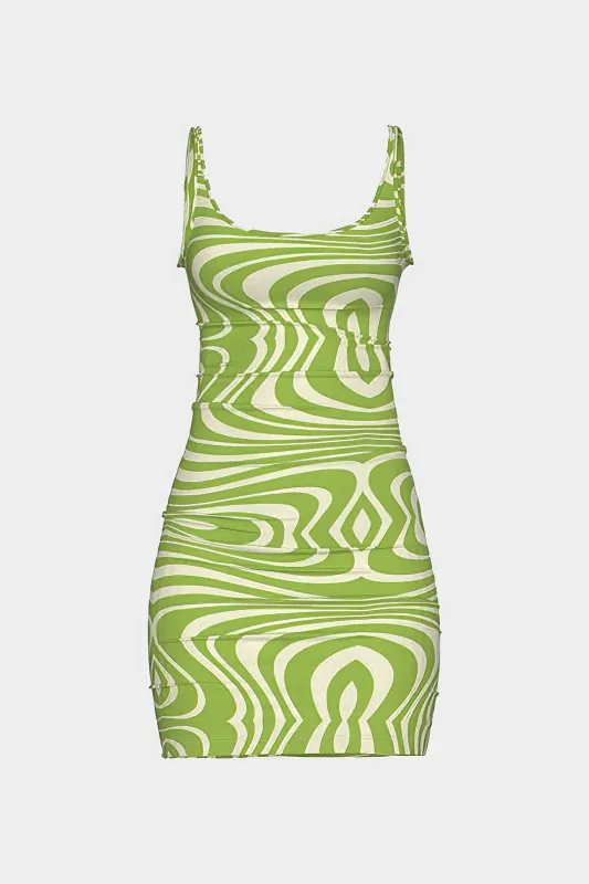 Kontrast Stripe Print ærmeløs mini kjole sold by Micas