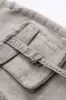 Denim Metallic Decor Patchwork Pocket Skirt sold by Micas