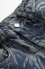 Jacquard denim lige ben jeans sold by Micas