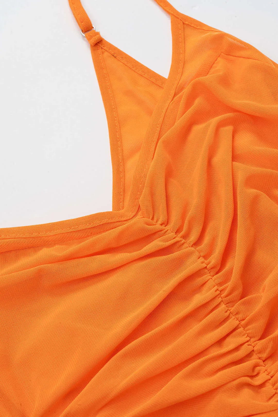 Mesh Ruched Sleeveless Mini Dress sold by Micas product image thumbnail 4