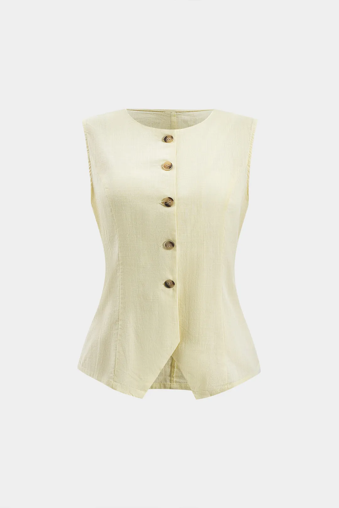 Knapdetaljer vest og shorts sæt sold by Micas product image thumbnail 2