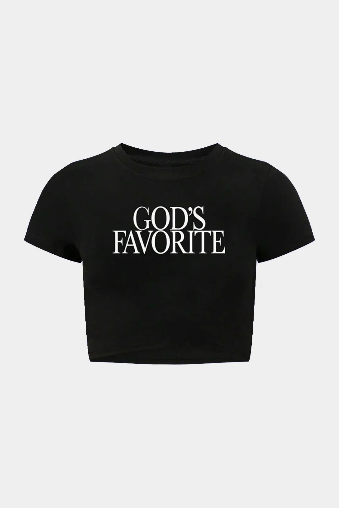 Plus størrelse brev print kort ærme t-shirt sold by Micas