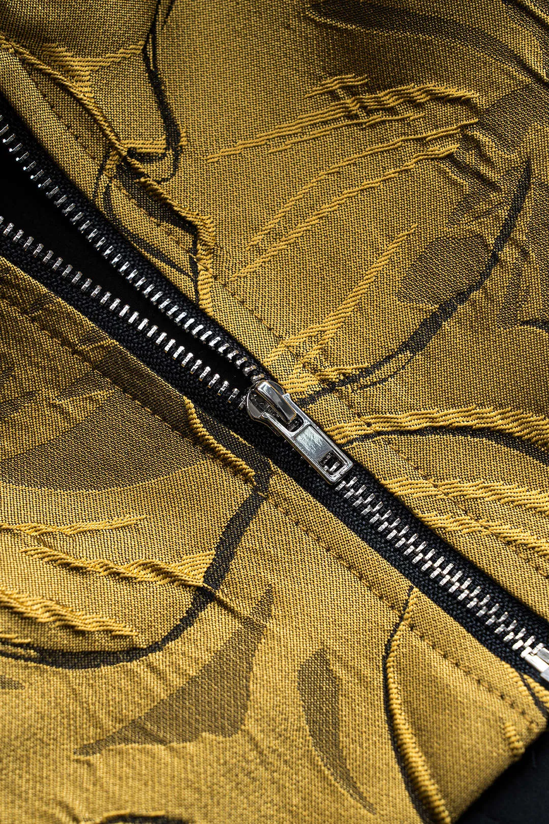 Satin Jacquard Zipper Slip Patchwork Bustier Cami Top sold by Micas product image thumbnail 5