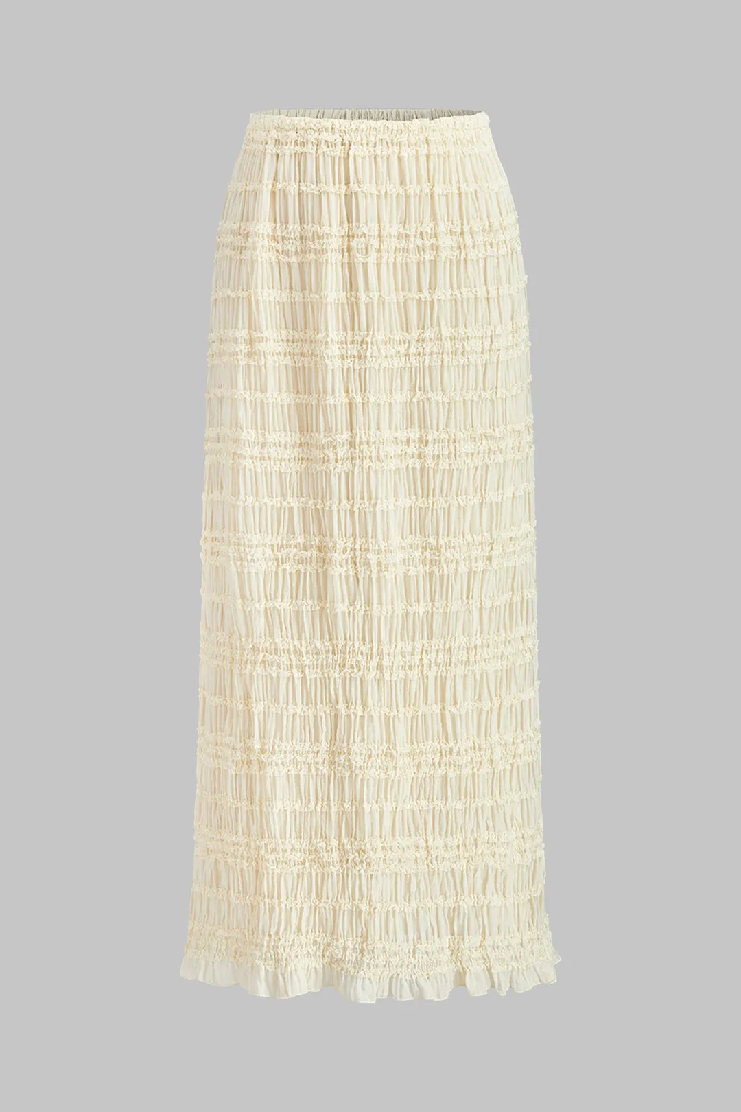 Chiffon shirred ruched kortærmet top og nederdel sæt sold by Micas product image thumbnail 4