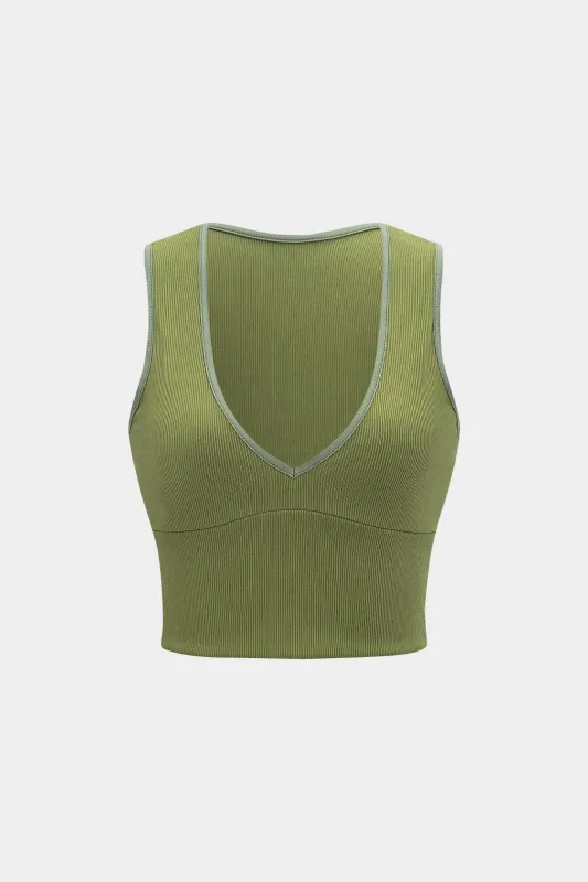 Syning af detaljer Ærmeløs V-hals tank top sold by Micas