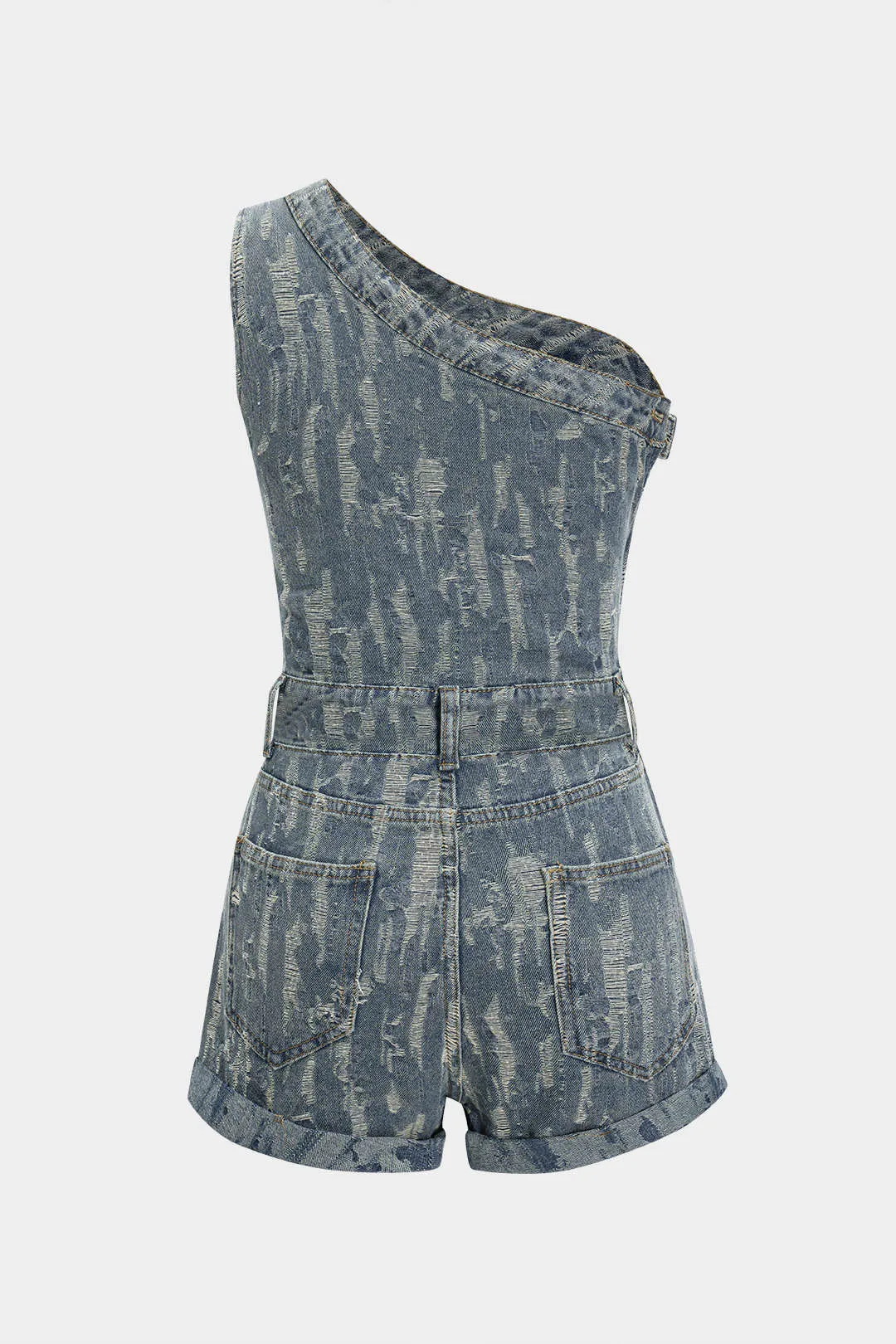 Denim en skulder bælte romper sold by Micas product image thumbnail 2