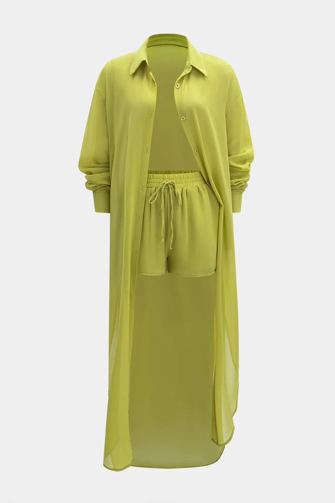 Chiffon ren skjorte og shorts sætter sold by Micas