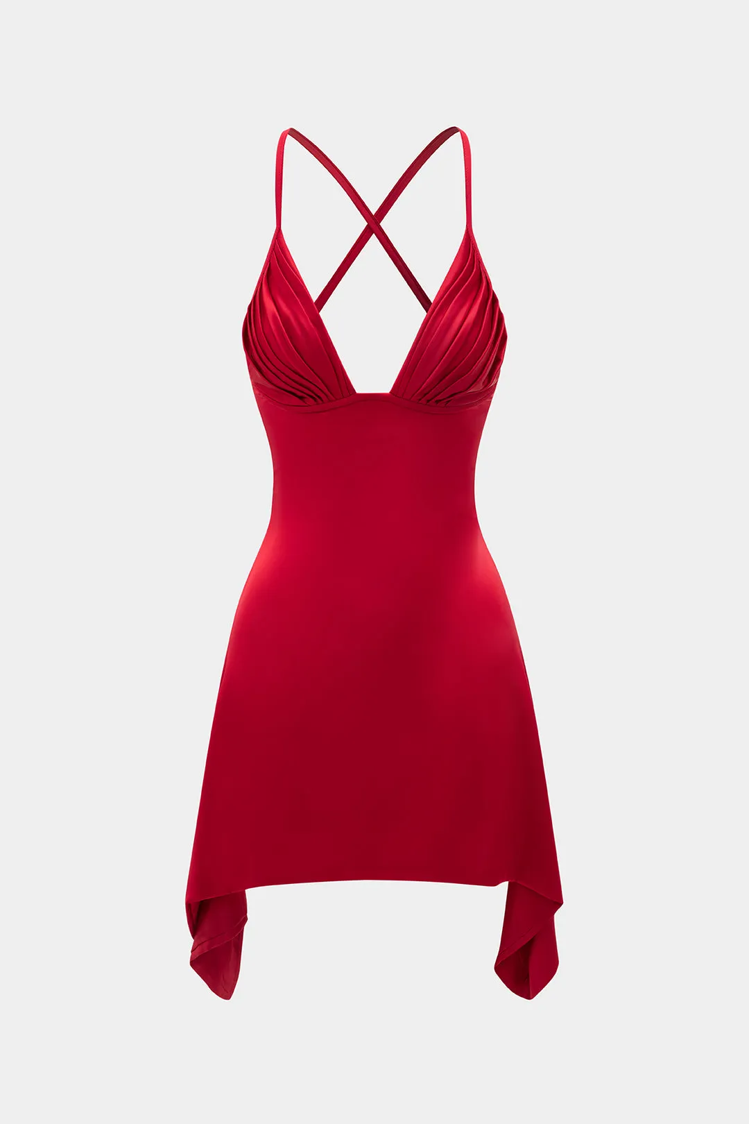 Slip ærmeløs ruched mini kjole sold by Micas