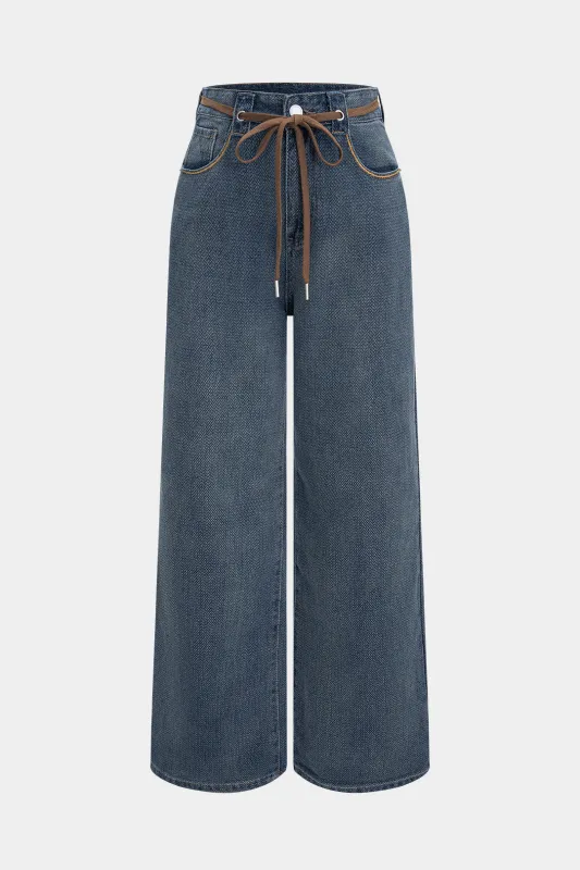 Denim slips brede ben jeans sold by Micas