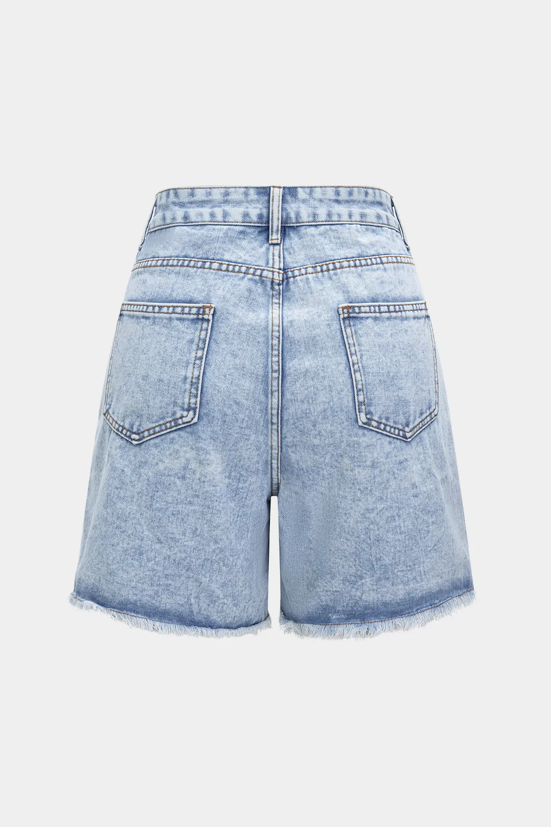 Denim High Waist Ripped Shorts sold by Micas product image thumbnail 2