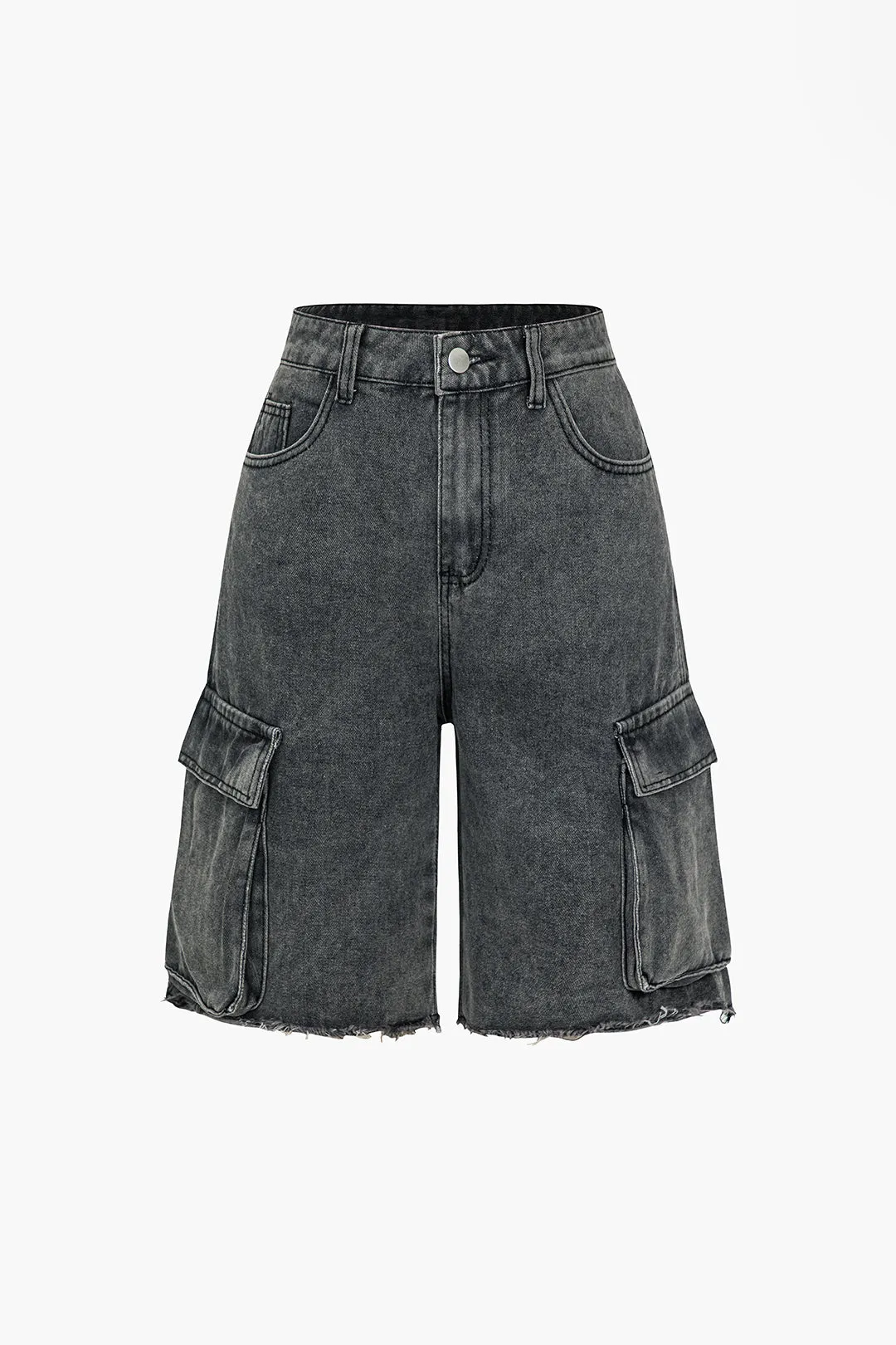 Denim vaskede lommehorts sold by Micas