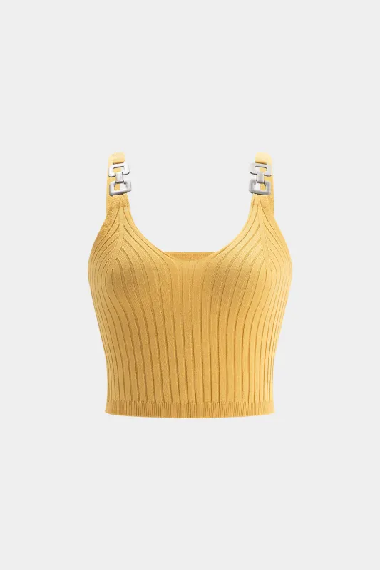 Strik metallisk indretningsrem cami top sold by Micas