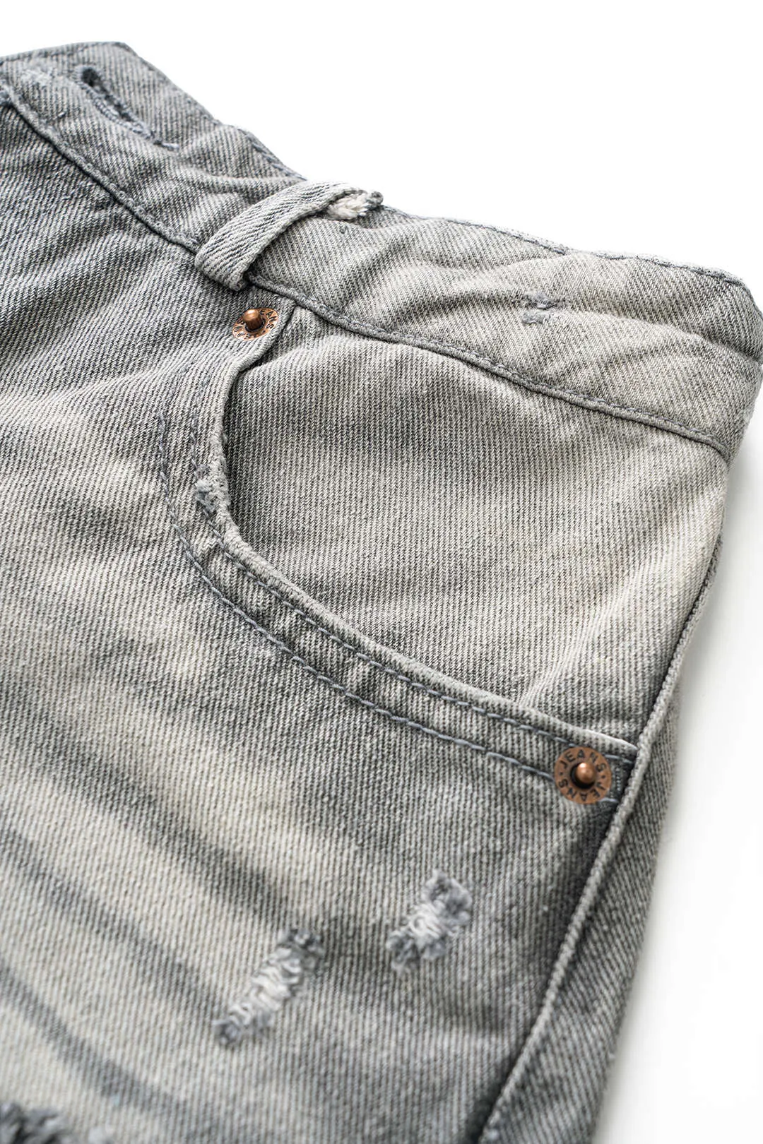 Denim asymmetriske rippede shorts sold by Micas product image thumbnail 4