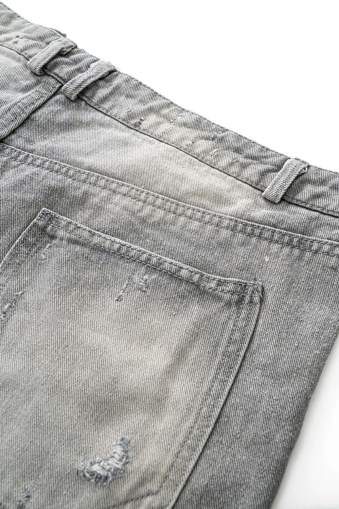 Denim asymmetriske rippede shorts sold by Micas product image thumbnail 5