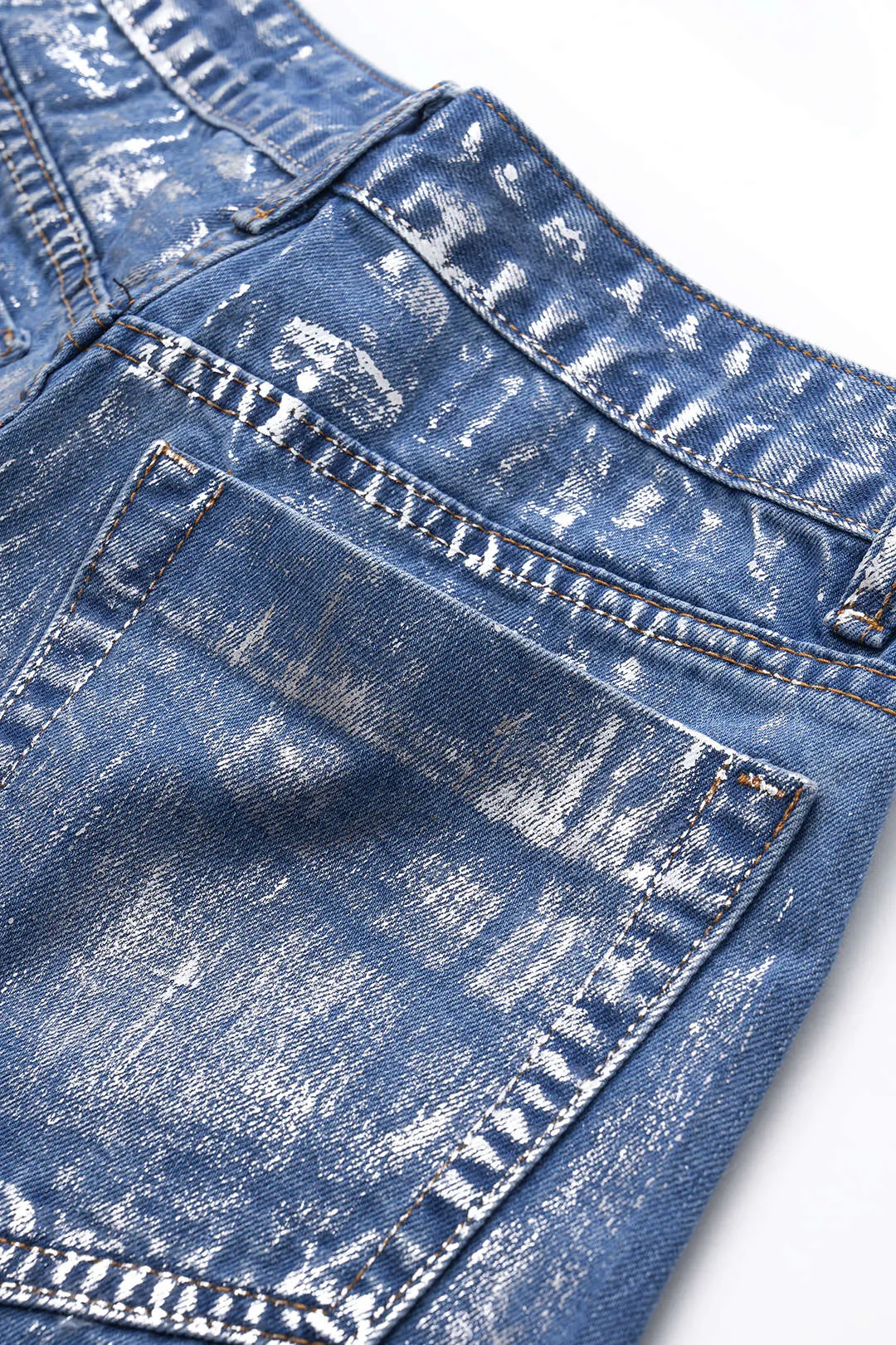 Denim metallisk høj talje besat shorts sold by Micas product image thumbnail 5