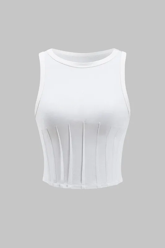 Ruched tank top sold by Micas