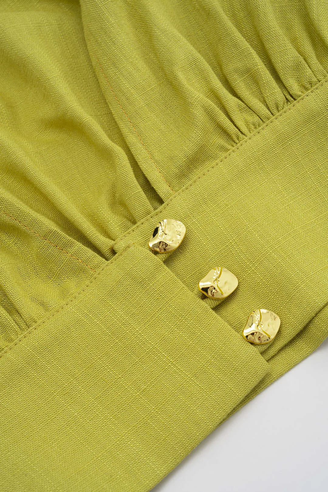 Linned V-hals metallisk knap tank top sold by Micas product image thumbnail 3