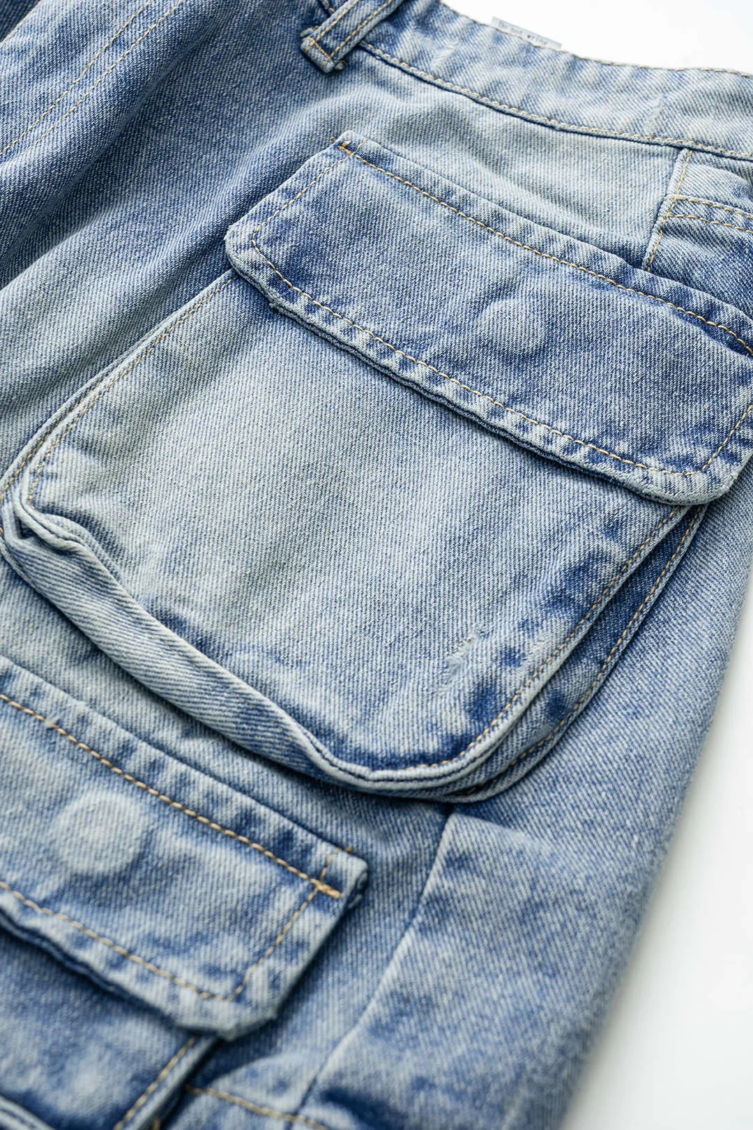 Denim høj talje lomme nederdel sold by Micas product image thumbnail 4