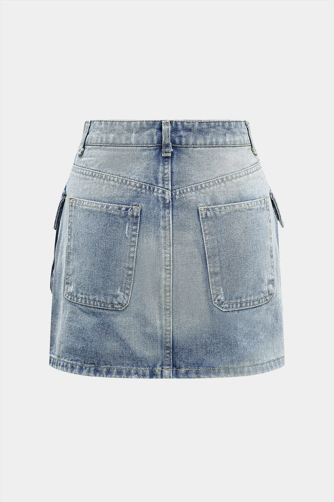 Denim høj talje lomme nederdel sold by Micas product image thumbnail 2