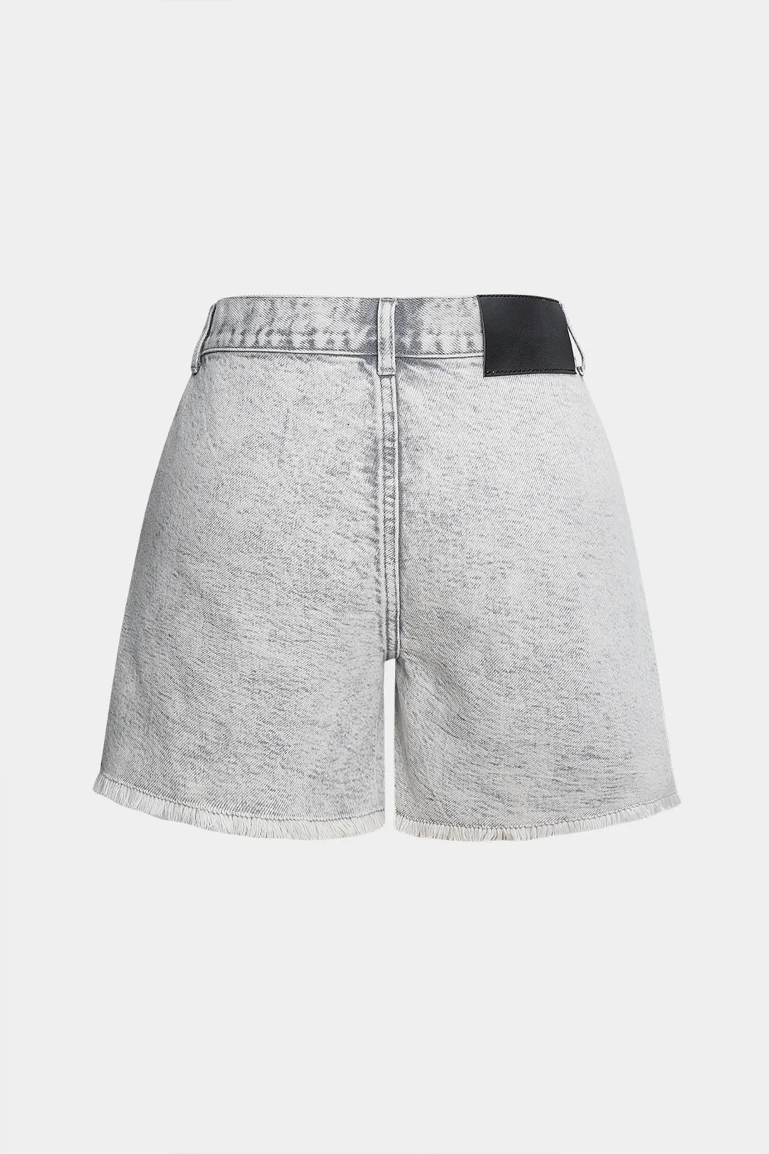 Denim flossede krydsede shorts sold by Micas product image thumbnail 2