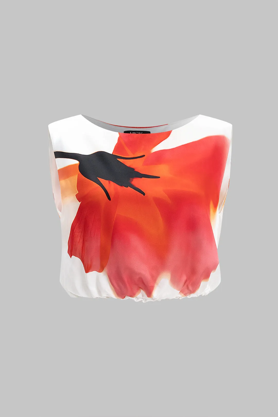 Satin Floral Pattern Tank Top And Skirt Set sold by Micas product image thumbnail 3