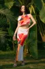 Satin Floral Pattern Tank Top And Skirt Set sold by Micas