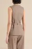 V-Neck Metallic Button Sleeveless Vest sold by Micas