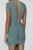 Crossed Cut Out Pleated Sleeveless Mini Dress sold by Micas