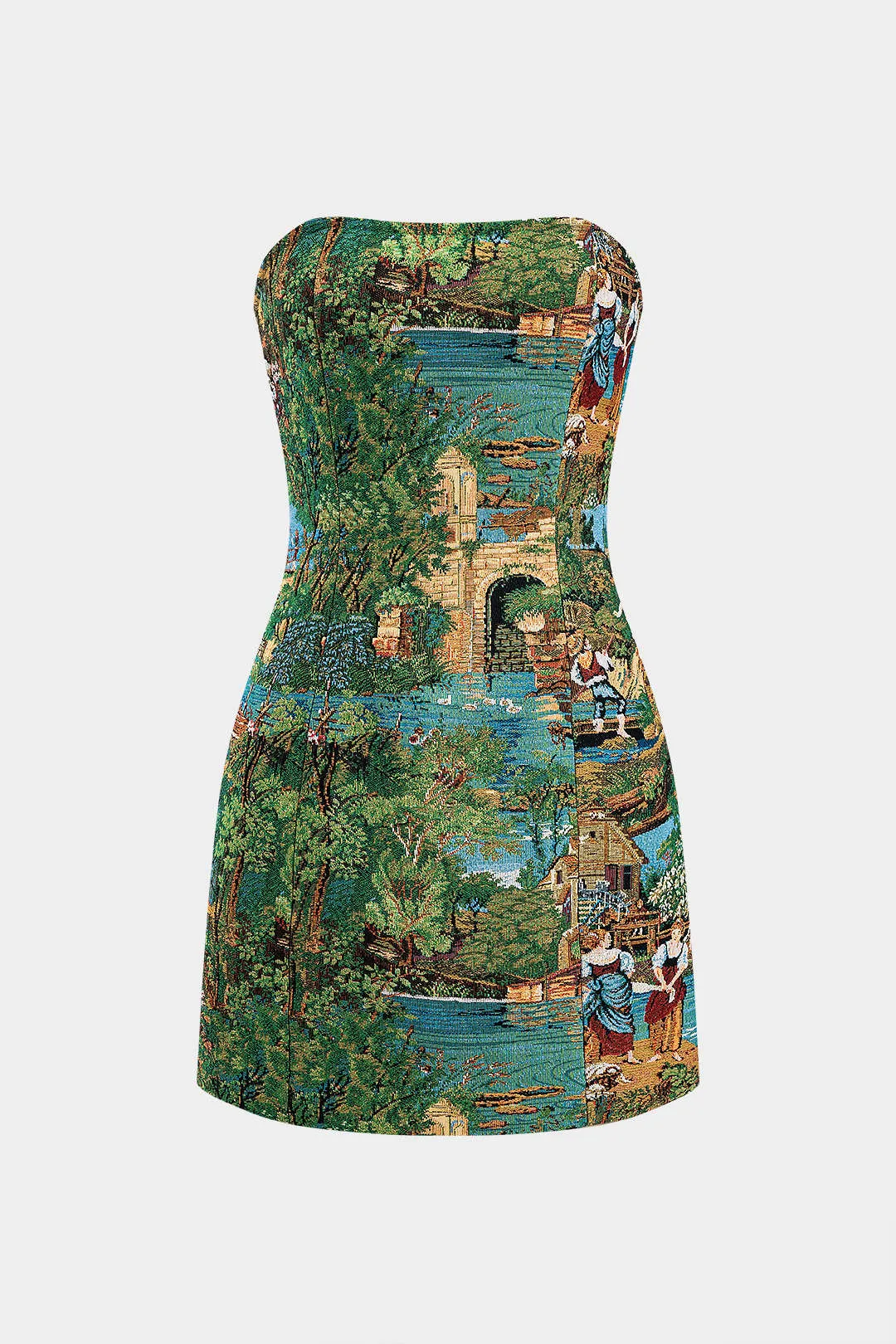 Jacquard stroppeløs ærmeløs mini kjole sold by Micas product image thumbnail 2