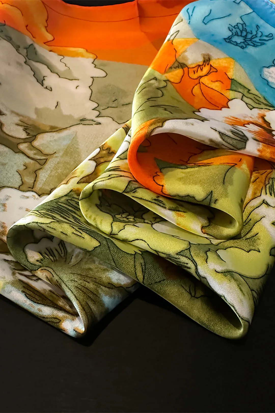 Peony Print Scarf sold by Micas product image thumbnail 2