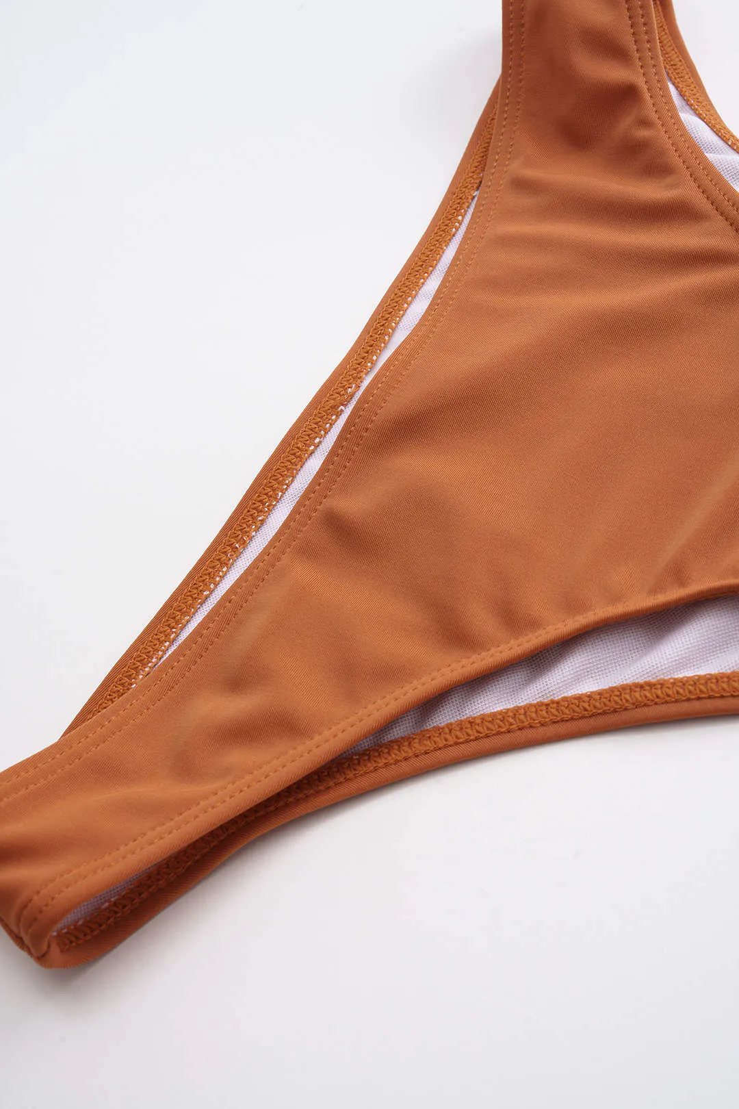 Asymmetrisk flettet flettet ruched to-stykker bikini-sæt sold by Micas product image thumbnail 5
