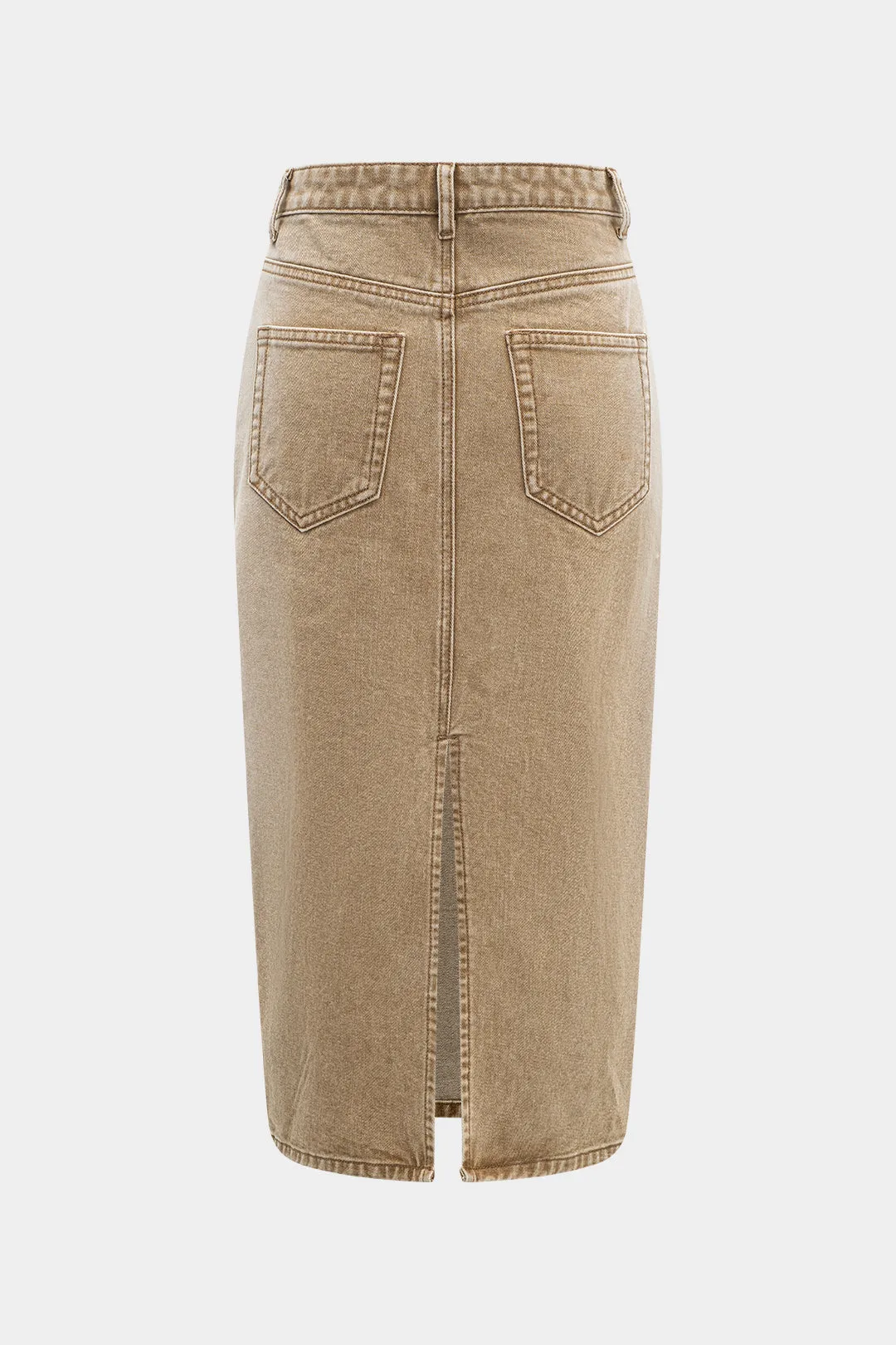 Denim krydsede asymmetrisk spalte nederdel sold by Micas product image thumbnail 2