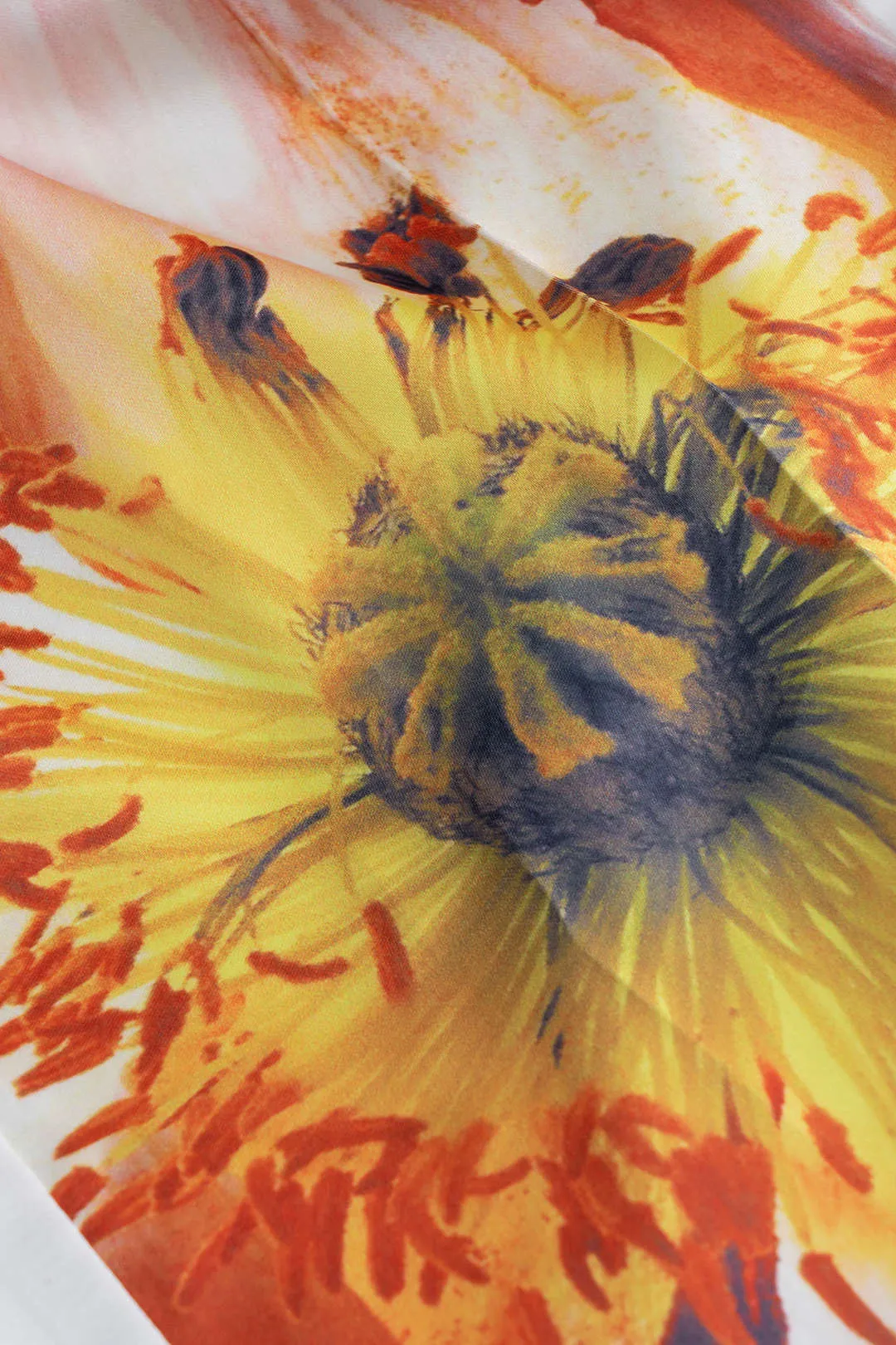 Satin blomster mønster høje talje bukser sold by Micas product image thumbnail 4