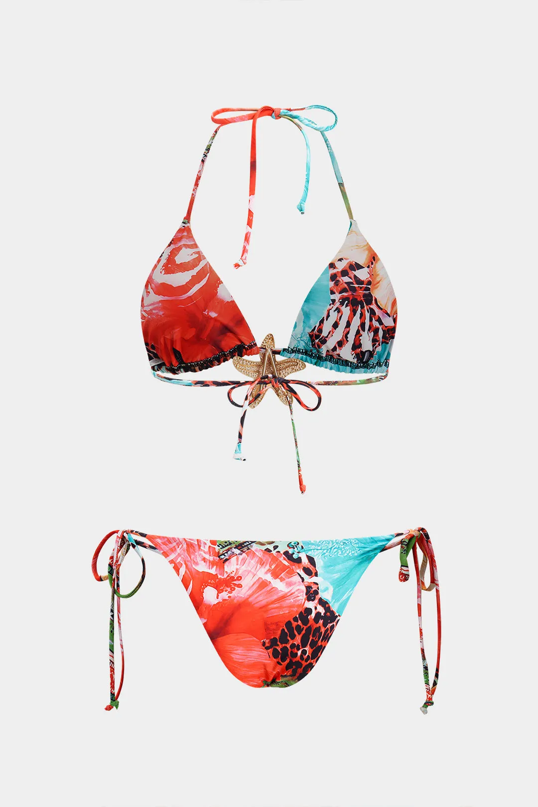 Mesh leopard mønster tre-stykker bikini sæt sold by Micas product image thumbnail 3