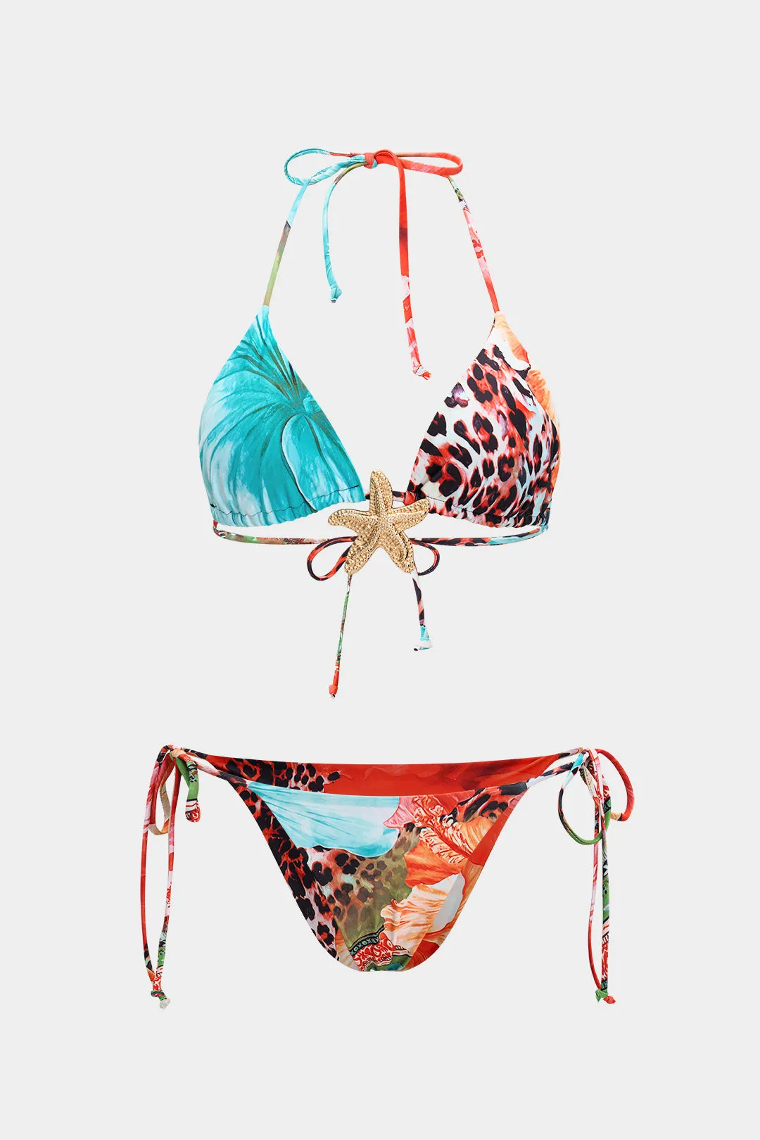Mesh leopard mønster tre-stykker bikini sæt sold by Micas product image thumbnail 2