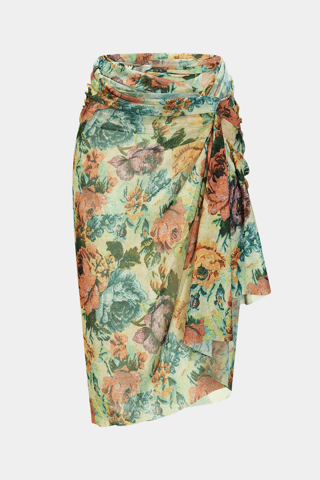 Blomstermønster Metallisk indretning Korset Tummy Control Swimsuit og Cover Up Set sold by Micas product image thumbnail 4