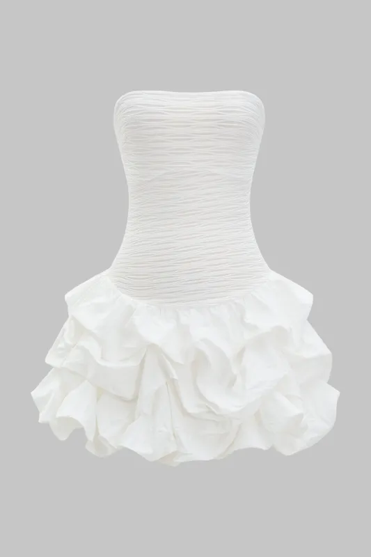 Ruched Stropløs ærmeløs mini -kjole sold by Micas