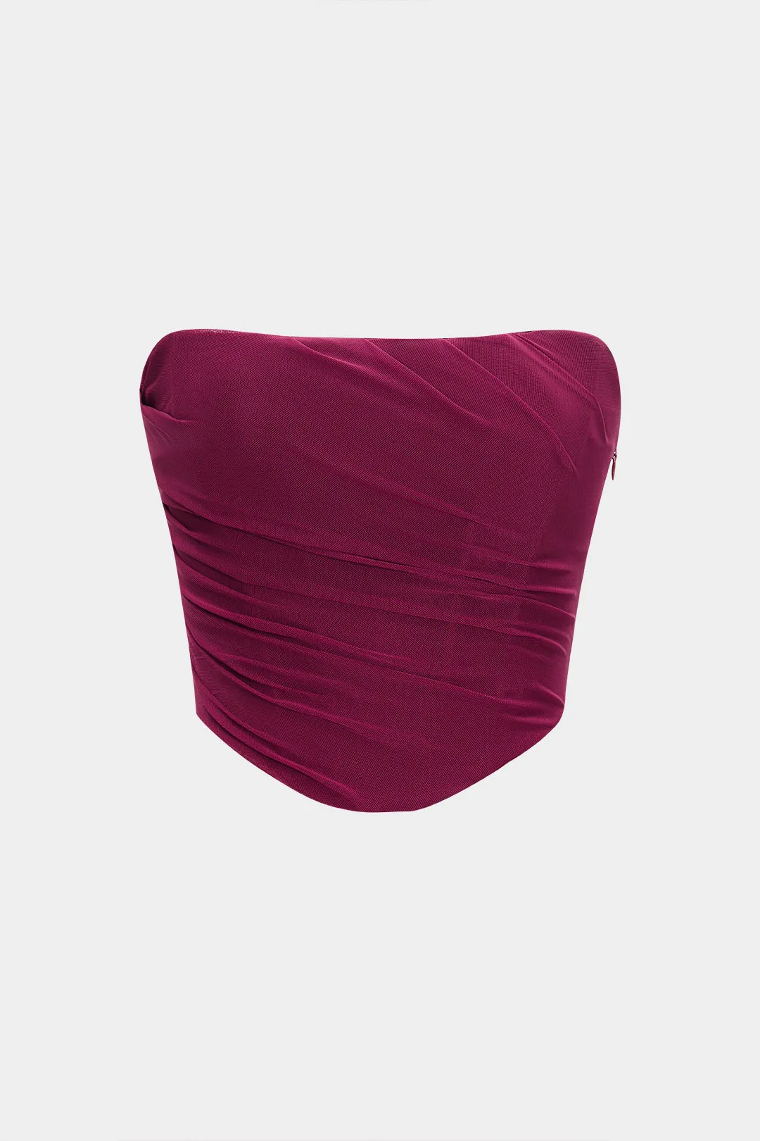 Mesh Ruched Tube top med bælte og nederdel sæt sold by Micas product image thumbnail 4