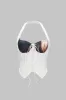 Halterhals Bustier DrawString Tank top og plisseret nederdel sæt sold by Micas
