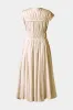 V-Neck Short Sleeve Tie Up Ruched Maxi Dress sold by Micas