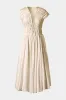 V-Neck Short Sleeve Tie Up Ruched Maxi Dress sold by Micas