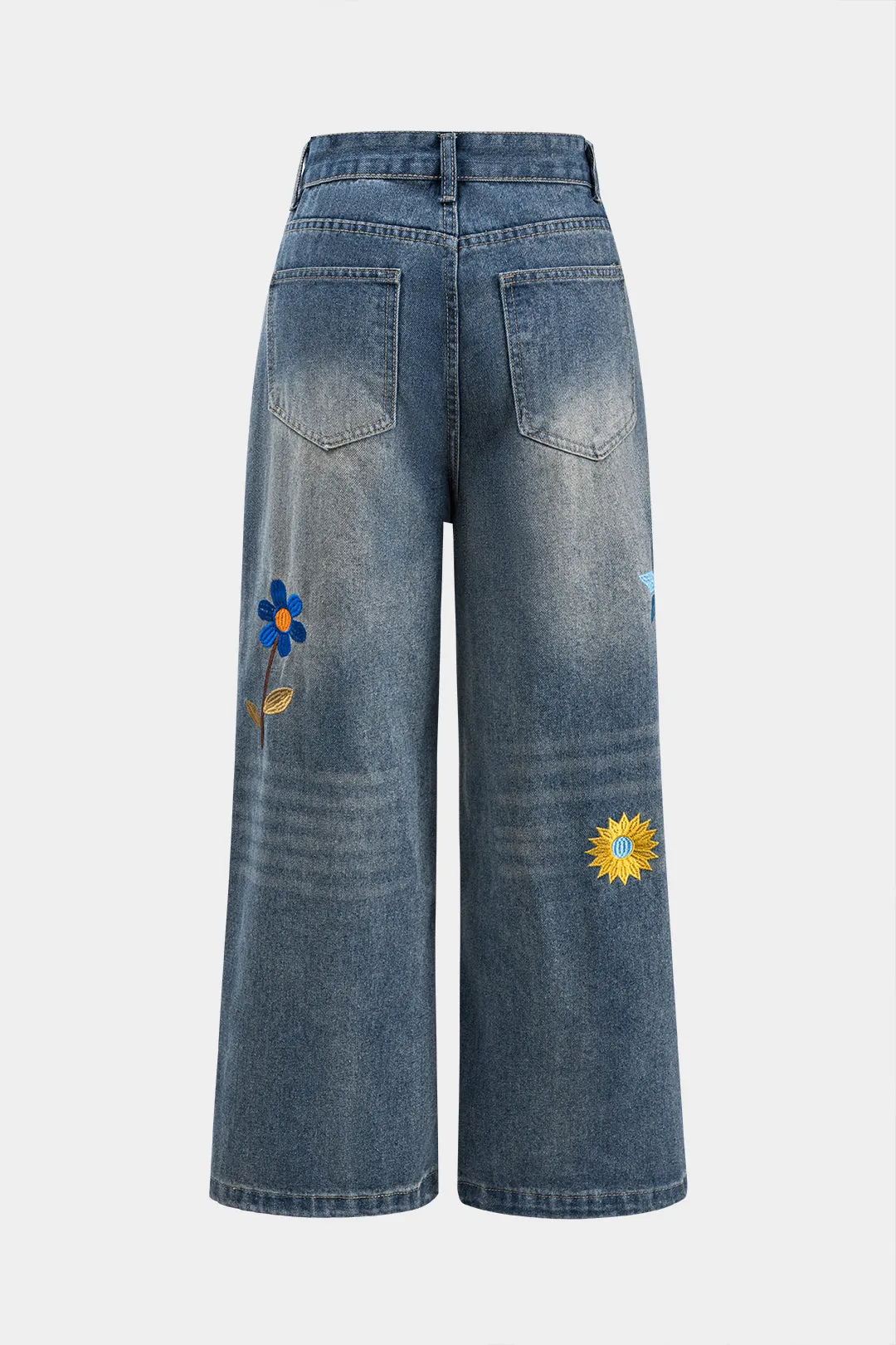 Denim broderi lige ben jeans sold by Micas product image thumbnail 2