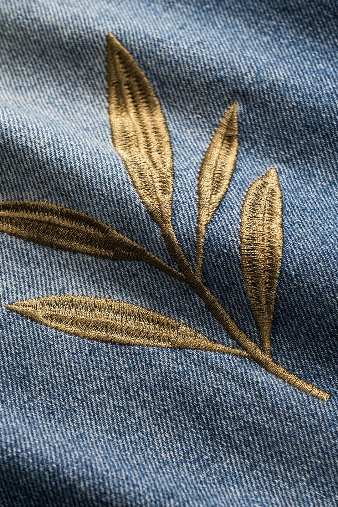 Denim broderi lige ben jeans sold by Micas product image thumbnail 3