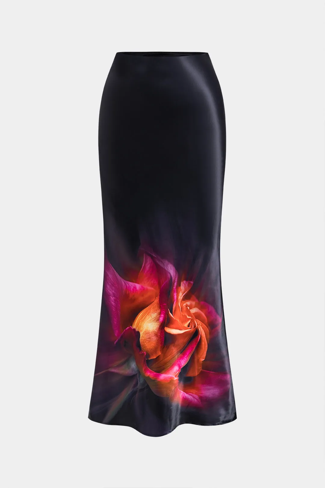 Satin blomster mønster nederdel sold by Micas