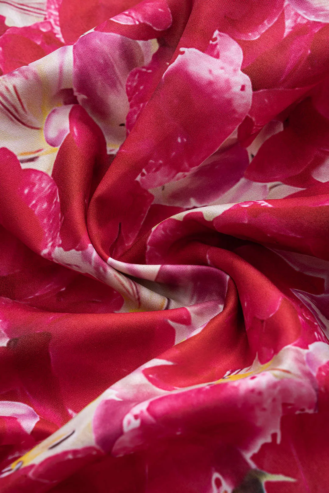 Satin blomsterprint asymmetrisk ruffle nederdel sold by Micas product image thumbnail 4