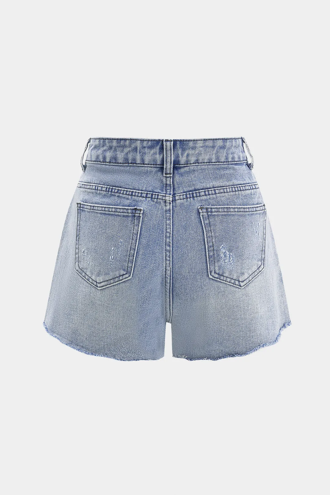 Denim revet med høje talje brede benshorts sold by Micas product image thumbnail 2