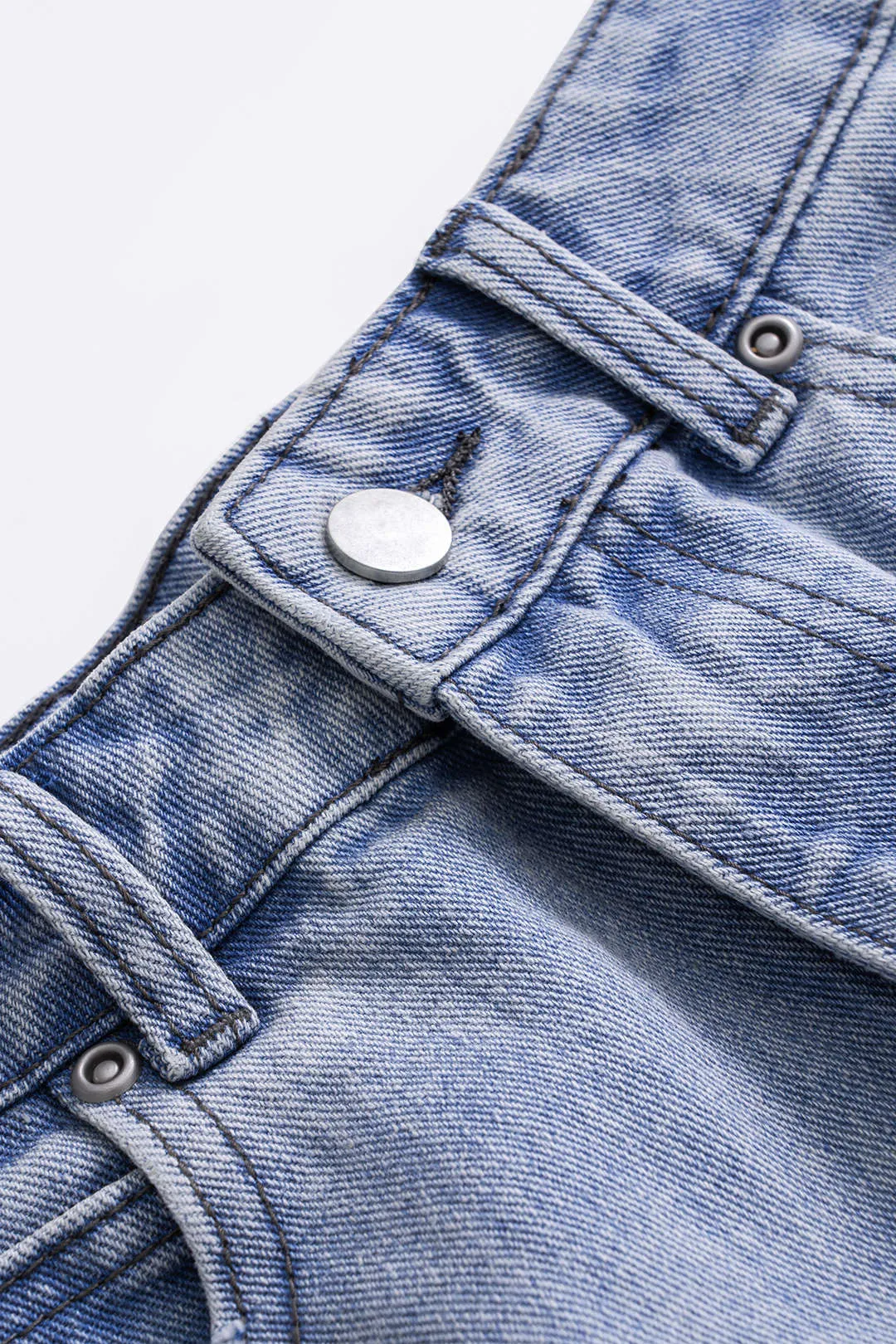 Denim revet med høje talje brede benshorts sold by Micas product image thumbnail 3