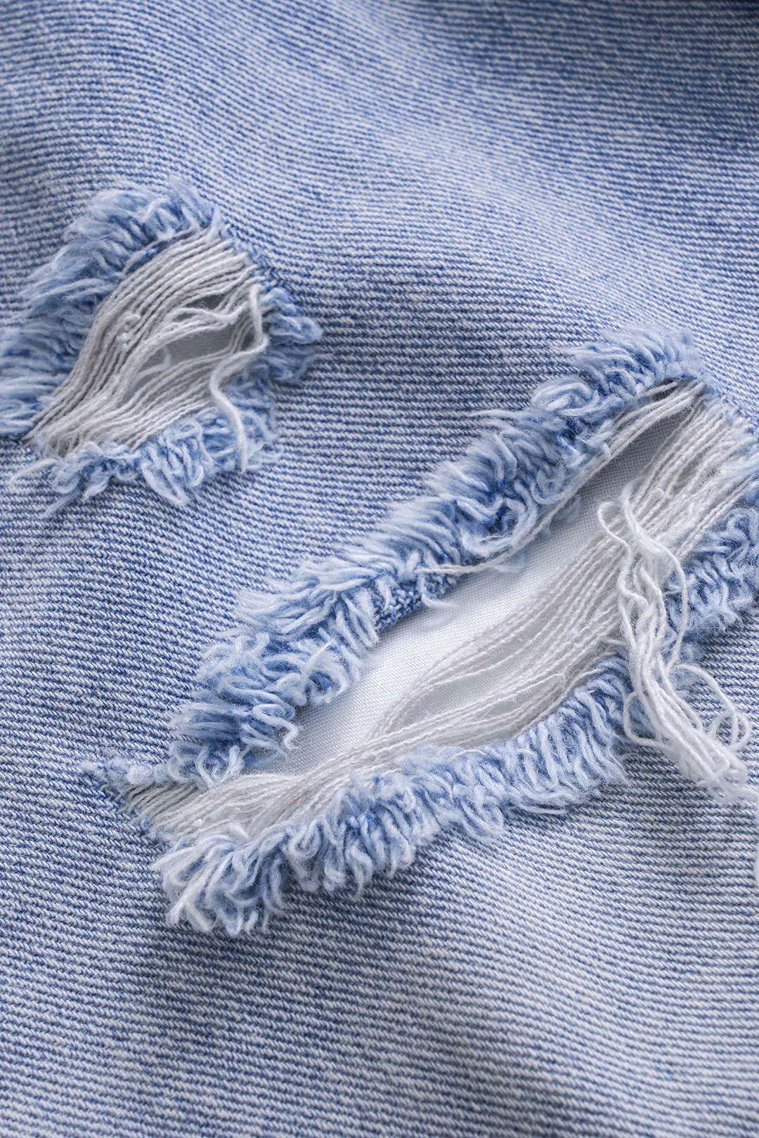 Denim revet med høje talje brede benshorts sold by Micas product image thumbnail 4