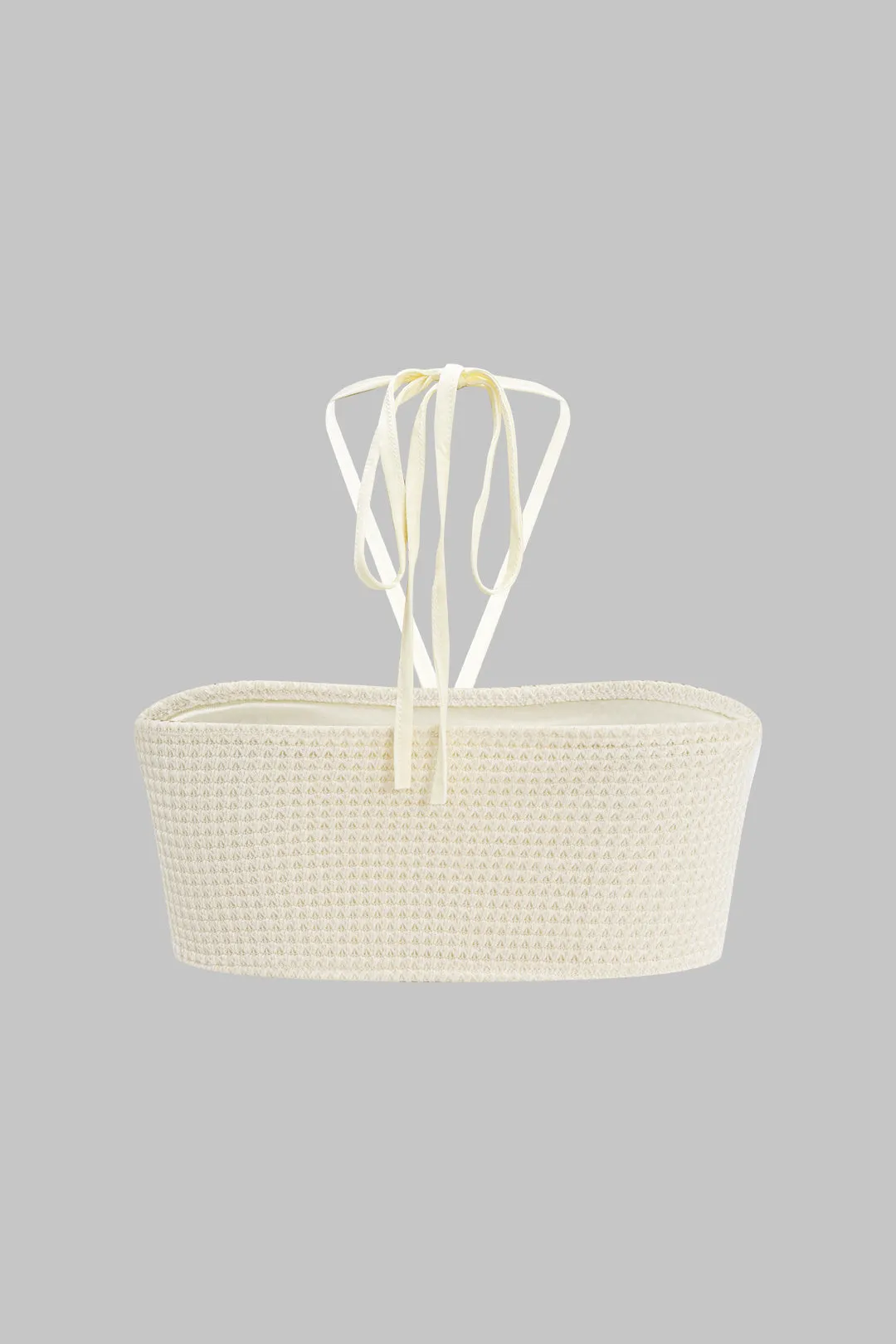 3D Floral Halter Neck Tie Up High Slit Three-Pieces Bikini Set sold by Micas product image thumbnail 4