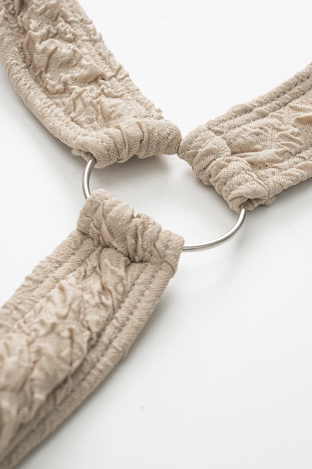 Plusstørrelse plisseret krydset rygfri binding i ét stykke badedragt sold by Micas product image thumbnail 3
